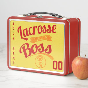 Name & Number Lacrosse Like A Boss Lunch Box