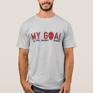Name & Number Print Hockey Goalie Quote T-Shirt