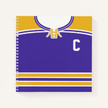 Name & Number Purple Gold Hockey Jersey