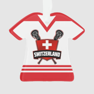 Name & Number Switzerland Lacrosse Ornament