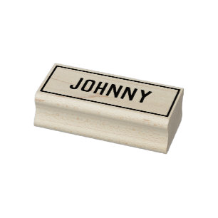 Name of Johnny. One Word Rubber Stamp