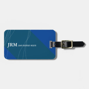 name on blue aeroplane travel luggage tag