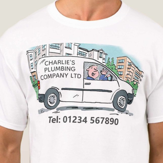 Name on Company Van Small Business Owner T-Shirt (Creator Uploaded)