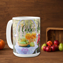 Name on Gorgeous 'I Love Autumn' 15oz Coffee Mug