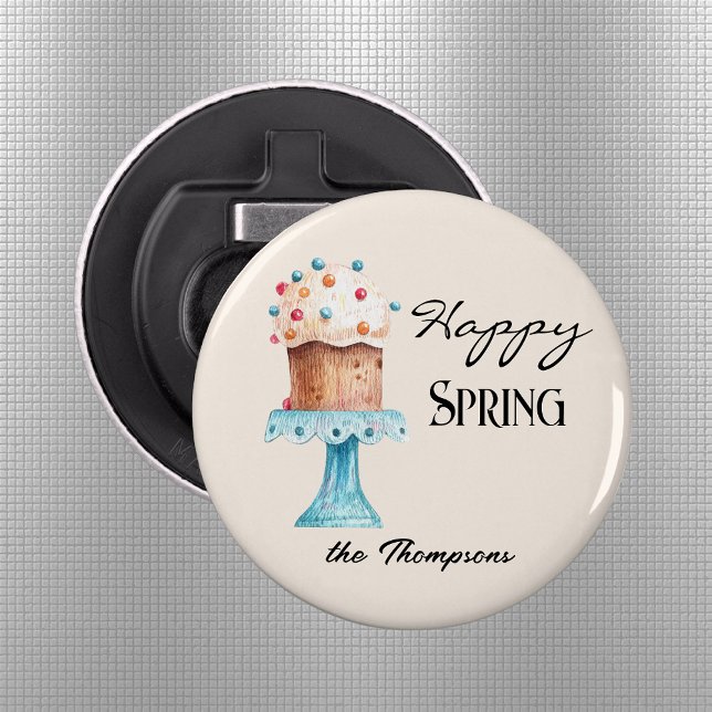 Name on Illustrated Spring-Easter 2.25-in Magnet Bottle Opener (Creator Uploaded)