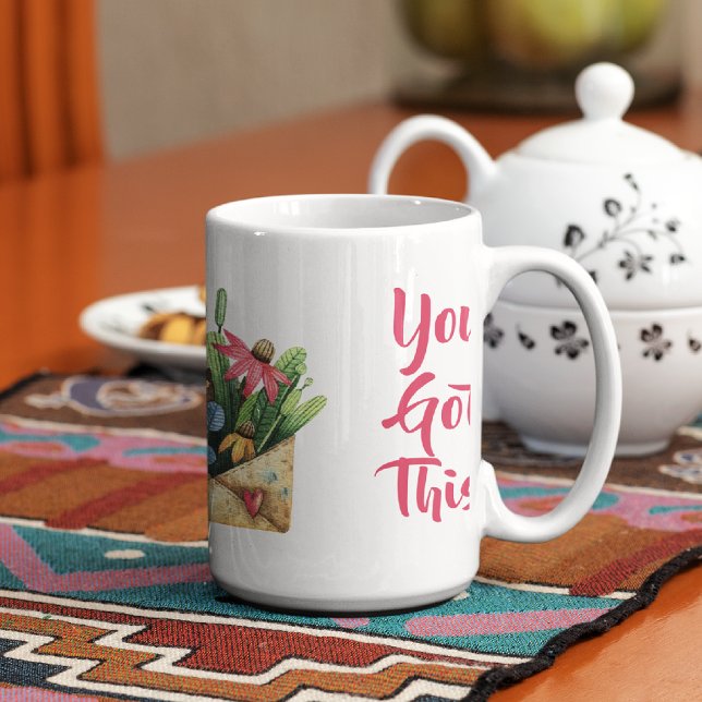 Name on Watercolor You Got This 15oz Large Coffee Mug (Creator Uploaded)