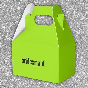 NAME or ROLE Green Girl Summer Bridesmaid Proposal Favour Box