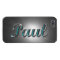 Name "Paul" Printed in Silver & turquoise.