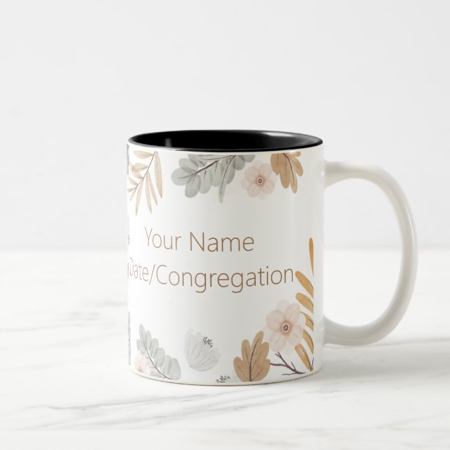 Name Personalised 2023 JW Exercise Patience  Two-Tone Coffee Mug (Right)