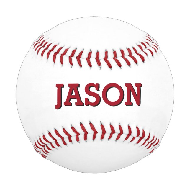 Name Personalised Custom Baseball (Front)