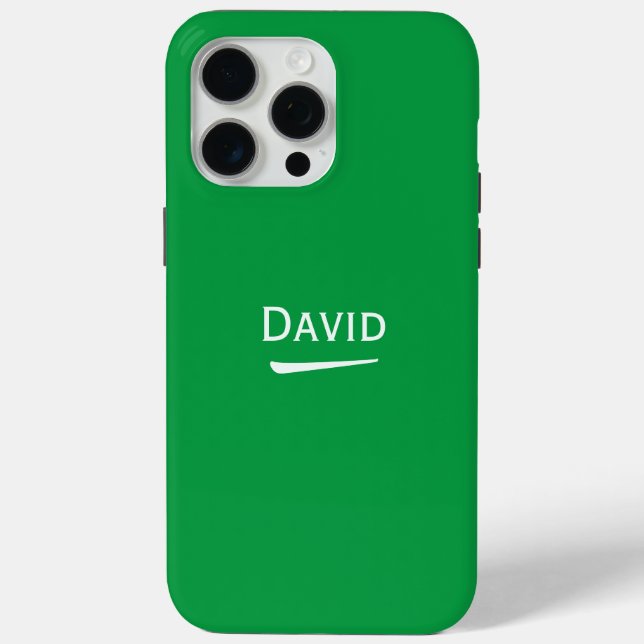 Name Personalised Light on Green Case-Mate iPhone Case (Back)