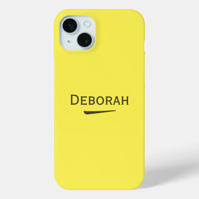 Name Personalised Yellow Case-Mate iPhone Case (Back)