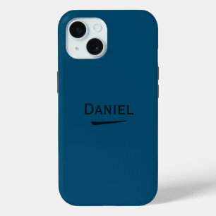 Name Personalized Ocean Blue iPhone 15 Case