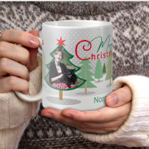 Name Photo Christmas Trees Mug