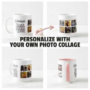Name Photo Collage Best Mum Ever Cute Keepsake Coffee Mug