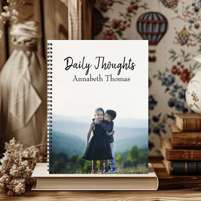 Name & Photo Insert "Daily Thoughts" Journal/ Notebook (Creator Uploaded)