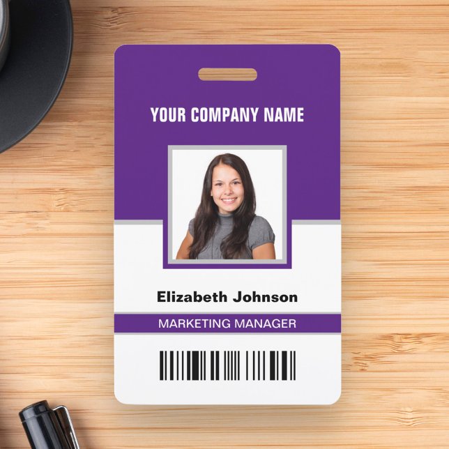 Name Photo Logo Barcode Corporate Employee ID Card ID Badge (Creator Uploaded)