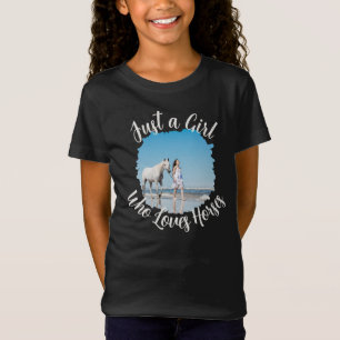  Name Photo Sentiment Just a Girl Who Loves Horses T-Shirt