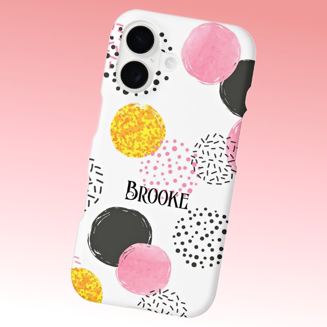 Name, Pink Black Gold Abstract Pattern (Creator Uploaded)