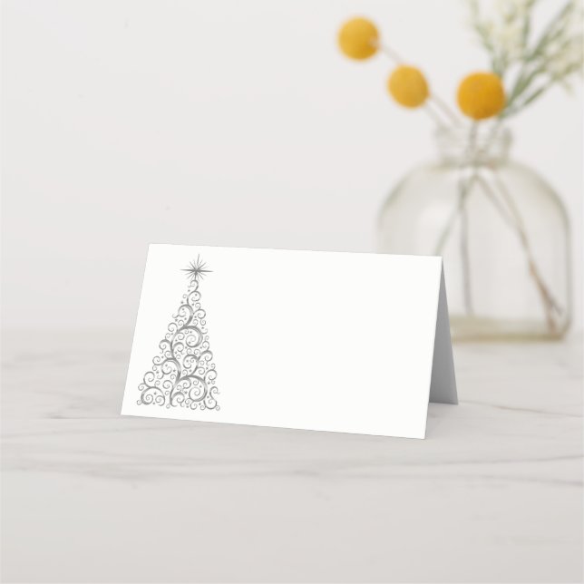 Name Place Card-Christmas Tree Card (Front)