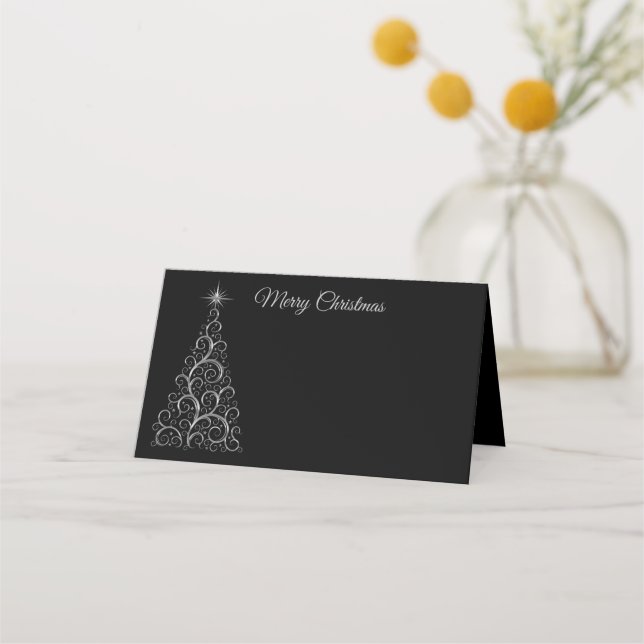 Name Place Card-Christmas Tree Card (Front)