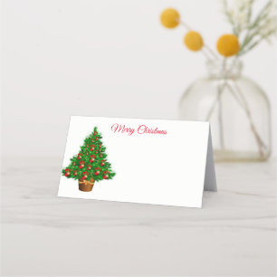 Name Place Card-Christmas Tree Place Card