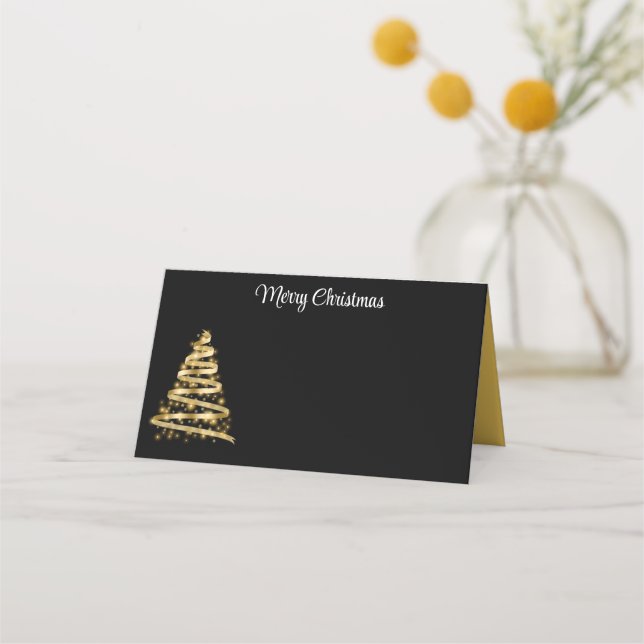 Name Place Card-Christmas Tree Place Card (Front)