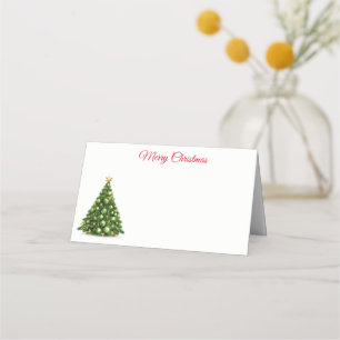 Name Place Card-Christmas Tree Place Card