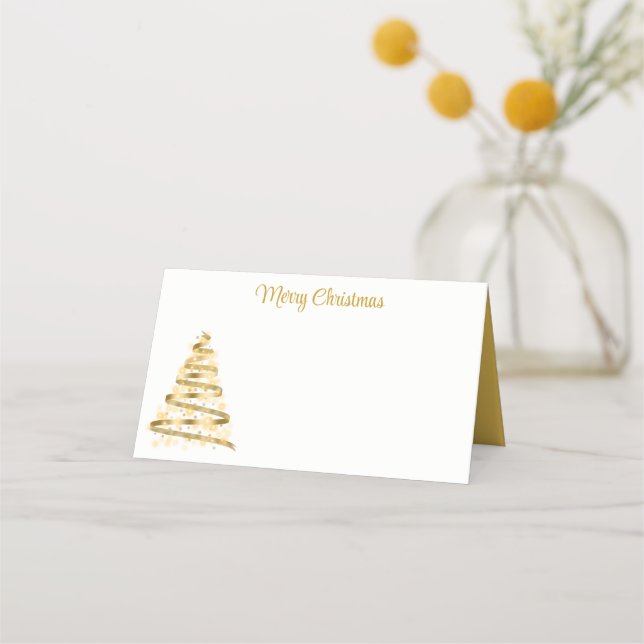 Name Place Card-Christmas Tree Place Card (Front)