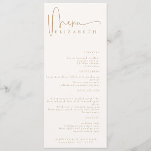 Name Place Card   Menu   Simple Wedding Menus
