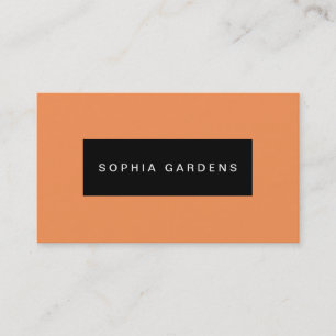 Name Plate - Black on Orange f79256 Business Card