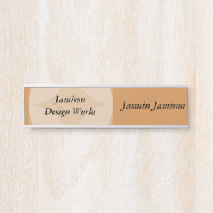 Name Plate - Circles and Diamond Graphic