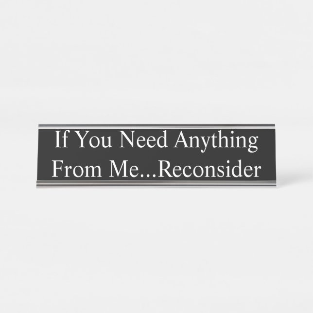 Name Plate - Don't Bother Me,  (Front)