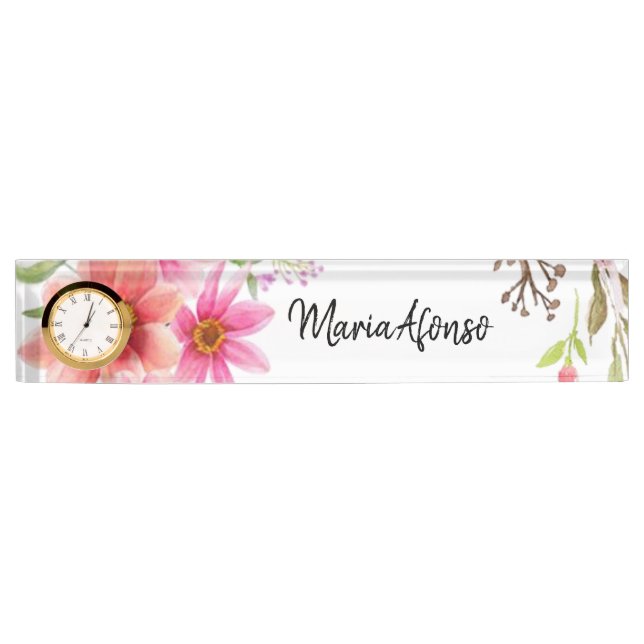 Name Plate Floral (Front)