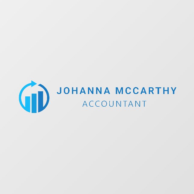 Name Plate | Glass Door Accountant Business Logo W (Sheet)