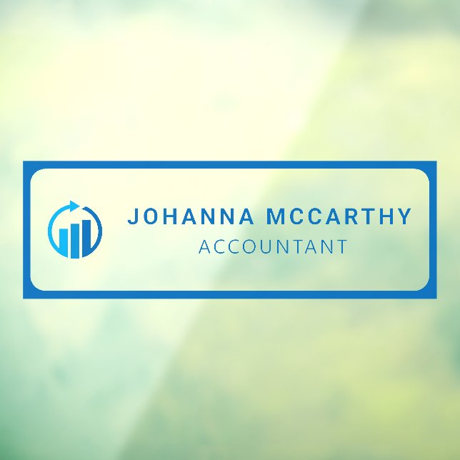 Name Plate | Glass Door Accountant Business Logo W (Sheet 3)