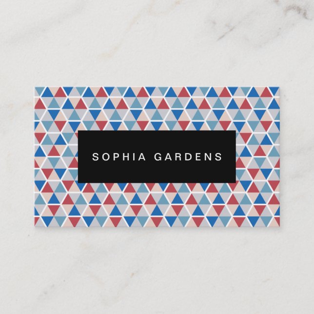 Name Plate - Hexagon Pattern 05 Business Card (Front)