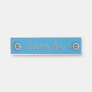 Name Plate - Name with Ship's Wheels