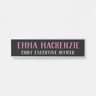 Name Plate Pink Modern Hanging Door Name Plate