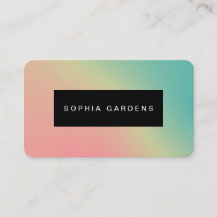 Name Plate - Soft Gradients Business Card