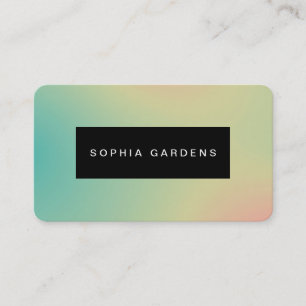 Name Plate - Soft Gradients Business Card