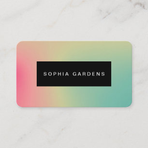 Name Plate - Soft Gradients Business Card