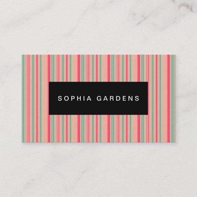 Name Plate - Stripes 310515 (6) Business Card (Front)