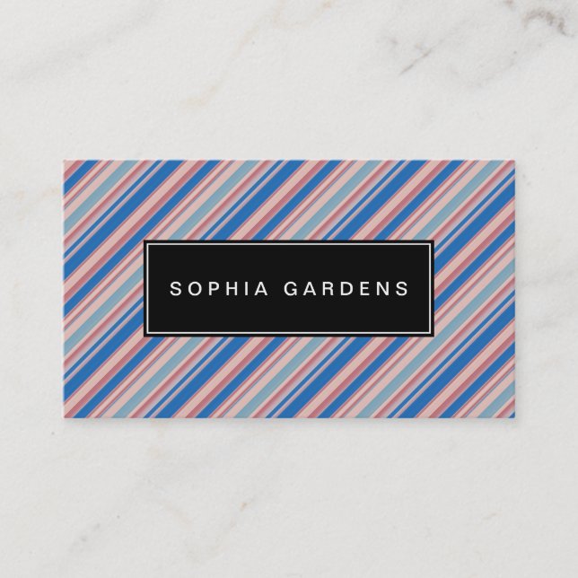 Name Plate v2 - Stripes 310515 (11) Business Card (Front)