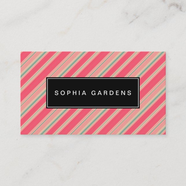 Name Plate v2 - Stripes 310515 (8) Business Card (Front)