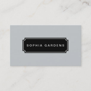 Name Plate v3 - Black on Grey c6cbcc Business Card