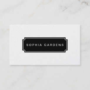 Name Plate v3 - Black on White (Gold) Business Card
