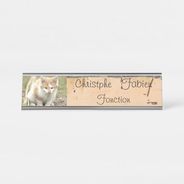 Name plates cat animals . (Front)