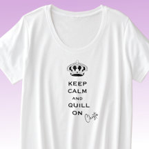 Name, Plus Size Custom Keep Calm Comfy T-Shirt