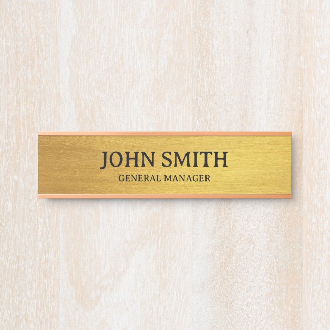 Name & Position Minimal Design Professional Door Sign (Front)